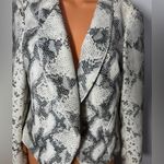 Thalia Sodi  Monochrome Snake Print Blazer Photo 5