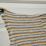 Angie  Striped Yellow Bodice Ruffled Jumpsuit Romper 100% Rayon Sz L Photo 4