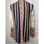 IVKO Woman Jacquard Sweater Jacket Beige Cotton Cardigan‎ Size 38 / 8 Full Zip Tan Photo 3