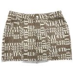 White Fox Boutique  - Power Hour Mini Skirt in Tan & White Photo 0