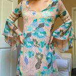 Floral Bell Sleeve Dress Multi Size M Photo 0