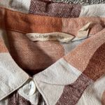 Soft Surroundings  Plaid Linen Blend Button Shirt‎ Top Size Small Zip Back Fall Photo 6