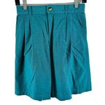 Vintage Pin Hi Arrow Teal Green High Waisted Cotton Lightweight Golf Shorts 10 Photo 0
