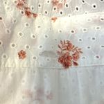 Maia Bergman Ines Floral Print Mini Eyelet Ruffle Dress Larges White Size L Photo 8