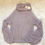 Planet Gold Women’s Misty Lilac cowl neck cozy cable sweater size Small Photo 2