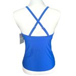 Athleta NWT  Fitness Top Blue Built in Bra 34B/C Twister Tankincasp Photo 1