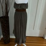 Love Culture Elegant Brown Strapless Maxi Dress Photo 3