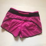 Lululemon Womens Shorts Sz 4 Turbo Run Paris Pink Black Running Activewear Photo 3