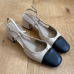 Sam Edelman  Slingback Shoes Tarra Size US6 Tan Black Photo 0