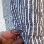 Old Navy Jumpsuit Womens Navy Blue Stripe Linen Blend Romper SZ L Photo 8