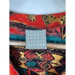 Vtg Rabbit Rabbit Top Womens 14P Button Up Folk Artsy Boho Tribal Earthy Indie Photo 1