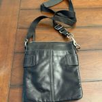 Coach Handbag Black Leather Adjustable Shoulder Strap Authentic Photo 3