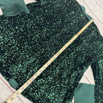 J. McLaughlin Barrett Sequin Shirt Emerald Green Velvet Satin Size Large NEW Photo 10