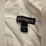 EXPRESS Womens Small Ivory Lace Short Sleeve mock neck Top Photo 7