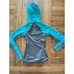 Nike #6 Gray and Turquoise Women's ProDry-Fit Quarter Zip Hoodie, Sz; XS Photo 8