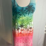 OP  Multicolor Palm Tree Swim Coverup Photo 5