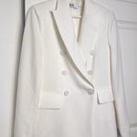 ZARA White Double Breasted Blazer Photo 5