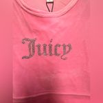 Juicy Couture  pink bling velour racerback crop top Photo 8