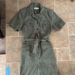 Madewell Jumpsuit Womens Size Small Tie Waist Military Green Coveralls Photo 7