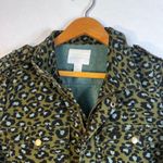 Forever 21 Animal Print Cheetah Utility Chore Jacket Green Sz Large Cinch Waist Photo 3