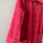 Breckenridge Jacket Women’s Medium Pink Textured Full Zip Coastal Grandma Photo 4