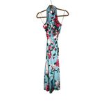 Lulus NWT Charming Celebrations Light Blue Floral Halter Midi Dress Size XS Photo 3