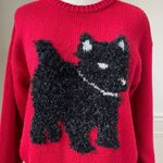 Vintage 80s 90s Boundary Waters Dog Sweater S Red Photo 1