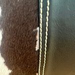 cowhide crossbody duffle bag carry on bag Black Photo 6