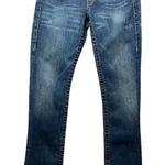 True Religion  Bootcut Jeans Dark Wash Distressed Denim USA Made Size‎ 29 Altered Photo 0