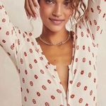 Free People MÉDIUM Home Alone Long Johns In Warm Combo BNWTS Photo 9