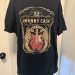 Gildan Johnny‎ Cash Rock and Roll Graphic T Shirt Black  Softstyle 2XL 2XG Photo 0
