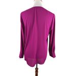 Cynthia Steffe Magenta V-Neck Blouse M | Bold Work-to-Wine Top, Style 8459051 Photo 1