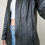 Vintage 90s Fourteen Zero Black Leather Jacket Size L Photo 6
