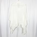 Anthropologie Lilka X White Shell Eyelet Laser Cut Beach Poncho Cape Cover Up Photo 3