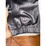 Kendall + Kylie Black Faux Leather Jogger Pants Women's Size S PU Elastic Waist Photo 4