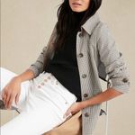 Banana Republic High Rise Slim White Jeans Photo 0