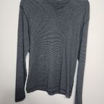 Lululemon athletica grey long sleeve stripe v neck top Photo 0