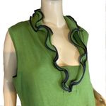 RED WOMAN GREEN SLEEVELESS SWEATER KNIT TUNIC W/FAUX LEATHER TRIM (18/20) Photo 5