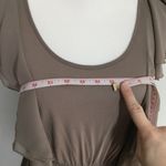 H&M Taupe Brown Ruffle Sheath Shift Dress  Medium Photo 2