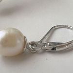 925 AAA Quality Genuine Freshwater Cultured Pearl Drop Dangle Earrings White Silver Photo 1