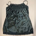 Charlotte Russe Sweet black satin cami with empire waist, adjustable straps and a bit of sparkle Photo 2
