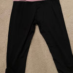 ❤️ Free Spirit Crop Leggings with Pink Waistband Black Size L Photo 0