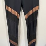 Beyond Yoga Soleil Limited Edition High Waisted Leggings Black & Gold Mesh Small Photo 4