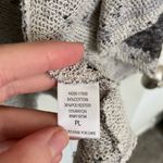One World  women’s gray distressed drapey open‎ front knit cardigan petite large Photo 4