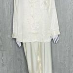 Victoria's Secret Nwt vintage Victoria secret silky sheer long sleeve shirt pajama set gold label Photo 0