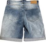 H&M NWT Lightwash Roll Cuff 7” Denim Bermuda Shorts Mid Rise Blue Size 6 Photo 1