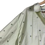 Mountain Lake Button Down Shirt Size 3X Pastel Yellow Floral Bow Embroidered Photo 1