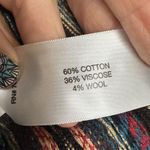 Orvis  Sweater Womens M Cardigan Wool Blend Striped Southwest Blanket Photo 4