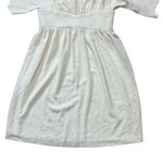 Trina Turk Ivory Empire Waist Midi Dress Silk Lined Short Sleeve Size 4 Photo 1