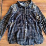 Miss Me  Long Sleeves Button up Flannel size small Photo 0